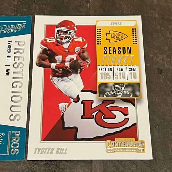 Lot of 4 Cards – Tyreek Hill, Joey/Nick Bosa – Prestigious Pros, Season Ticket - Picture 3 of 8